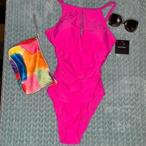 Ellen Tracy One Piece Swimwear NWT Pink